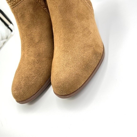 Clarks Womens Size 11 Adreena Ease Brown Suede Leather Ankle Boots Booties Shoes - Picture 5 of 12